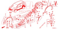 ABBELLIMENTO DAVANZALE LATO/PROTETTORE  per Honda CR-V 2.0 ES 5 Porte 5 velocità automatico 2013