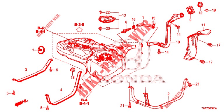 CONDOTTO RIEMPITORE COMBUSTIBILE (2.0L) (2.4L) per Honda CR-V 2.0 ES 5 Porte 5 velocità automatico 2013